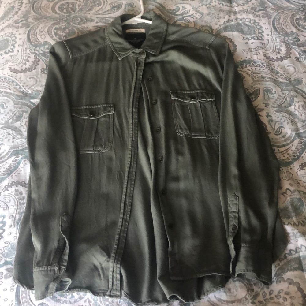 Green Button-down Shirt
